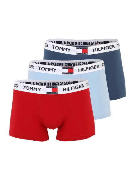 Tommy Hilfiger Underwear Boxeri Heritage albastru fumuriu / albastru deschis / roșu alb