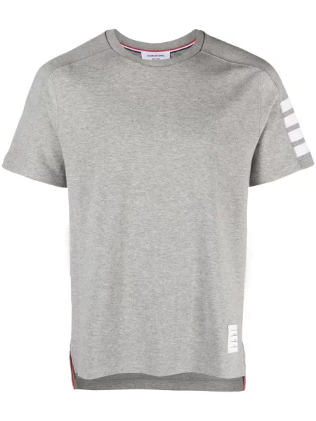 Tricou Thom Browne scurt gri
