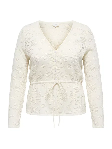 ONLY Carmakoma Geacă tricotată CARISABELLA' alb