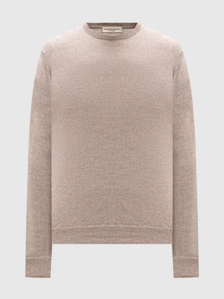 Меланжевий джемпер з вовни мериноса Cashmere&whiskey бежевий