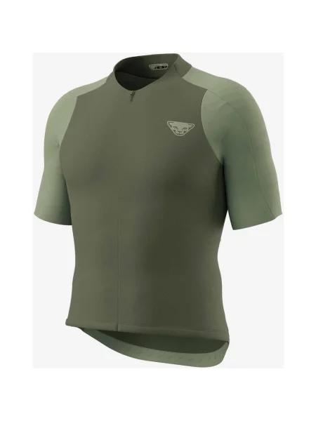 Koszulka rowerowa Dynafit Ride Light Half Zip krótki rękaw oliwkowa zieleń S zielona
