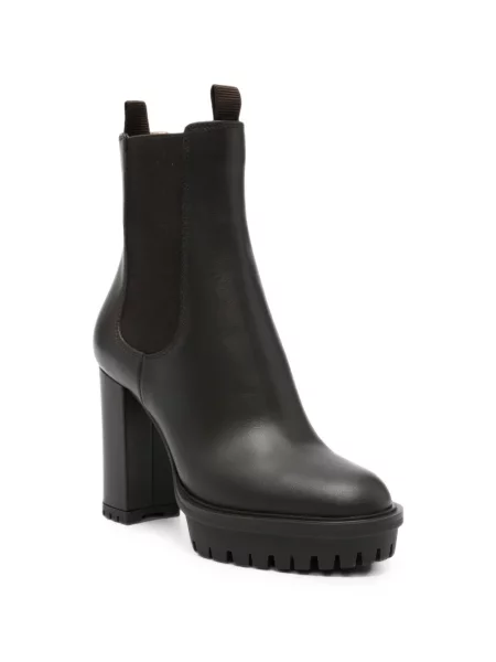 Botine chelsea Gianvito Rossi din piele cu platformă negru