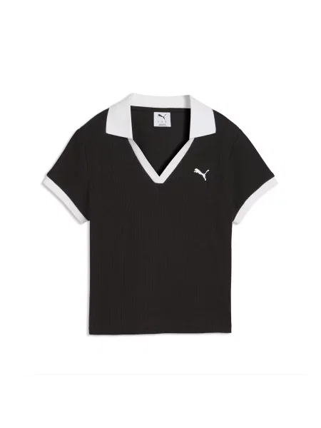 PUMA koszulka polo Wardrobe Essentials Akcesoria S czarny