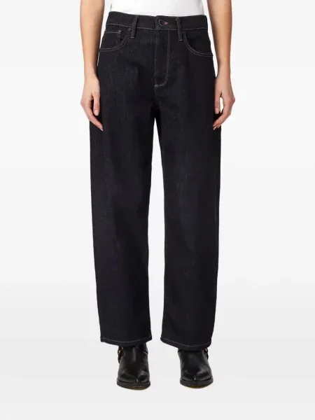 Blugi conici Allsaints cu talie înaltă albastru