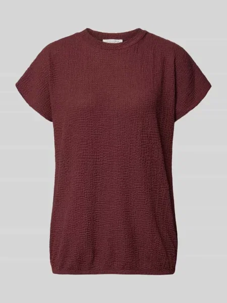 T-shirt z fakturowanym wzorem i okrągłym dekoltem Christian Berg Woman