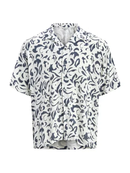 JJ Rebel Cămașă JREBBLOSSOM albastru închis alb