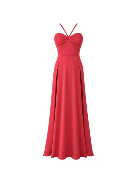 Rochie maxi Divedivine drapată roșu