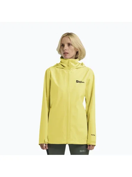 Geacă de ploaie pentru femei Jack Wolfskin Trailtime 2L lemon ice