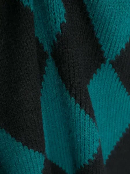 Dzianinowa szal La Doublej z wzorem argyle czarna