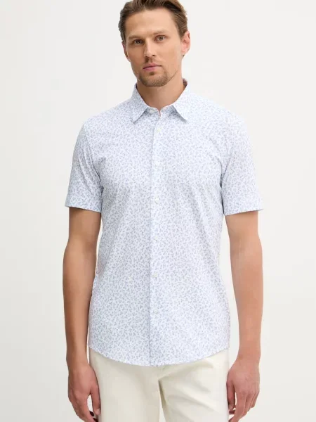 BOSS cămașă pentru bărbați cu ROAN albastru