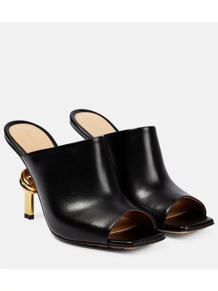 Papuci tip mules Bottega Veneta din piele negru