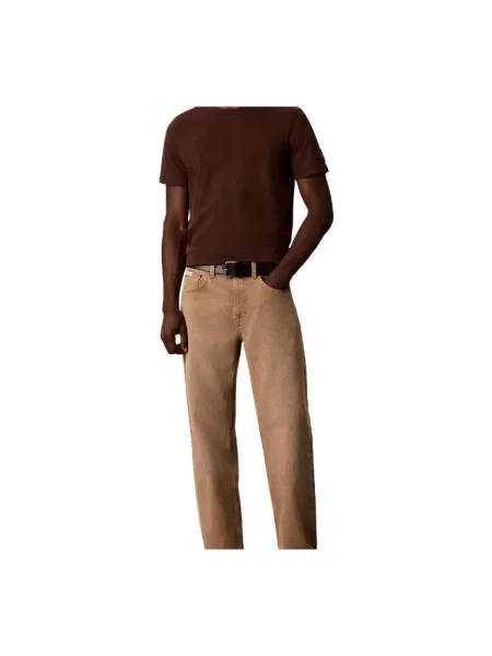 Tricou Calvin Klein Jeans maro