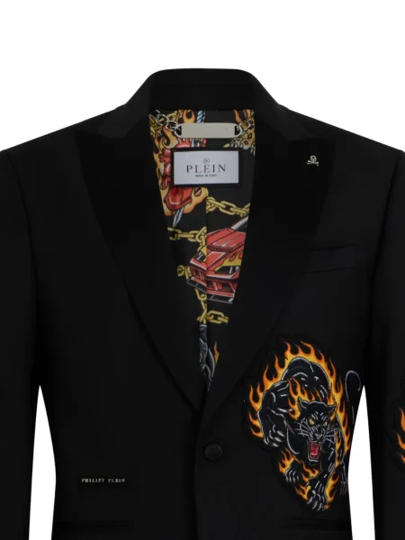 Sacou Philipp Plein cu rever negru