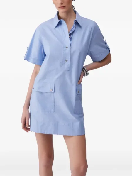 Mała mały sukienka koszulowa Liu Jo garniturowa niebieska