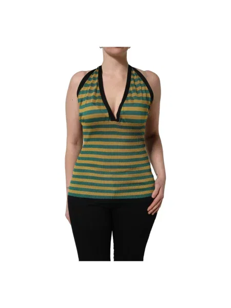 Top Dolce And Gabbana wełniany z dekoltem halter
