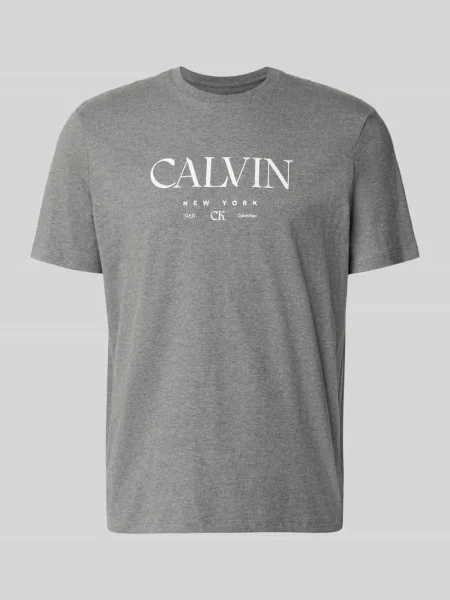 T-shirt z nadrukiem z logo i okrągłym dekoltem Ck Calvin Klein