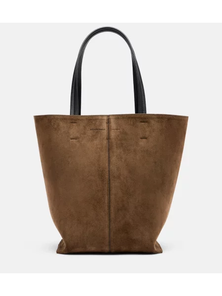 Geantă de mână Phoebe Philo din piele de căprioară maro