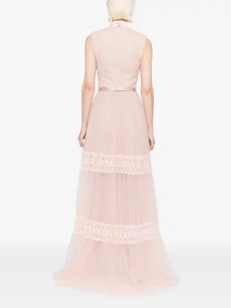Rochie Saiid Kobeisy din dantelă de costum roz