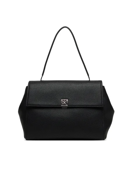 Calvin Klein Kabelka Emblem Hw Pebble Satchel čierna