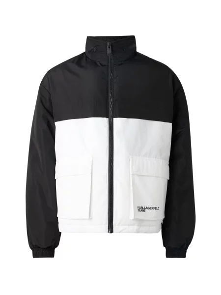 KARL LAGERFELD JEANS Prehodna jakna črna bela