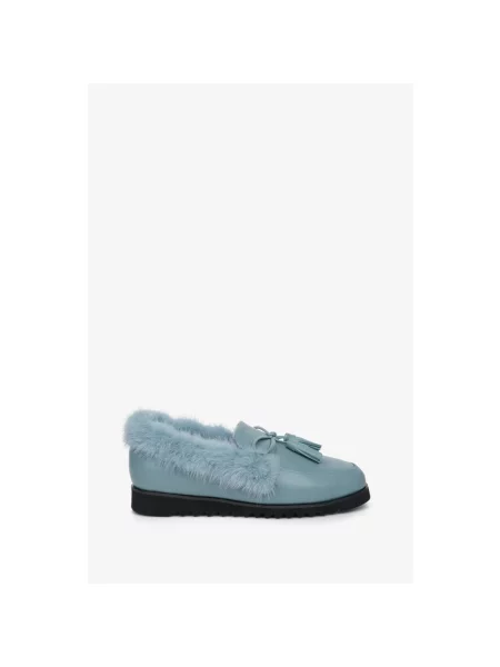 Утепленные туфли Estro голубые