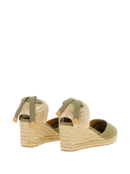 Cropp espadrile Castaner cu bretele verde