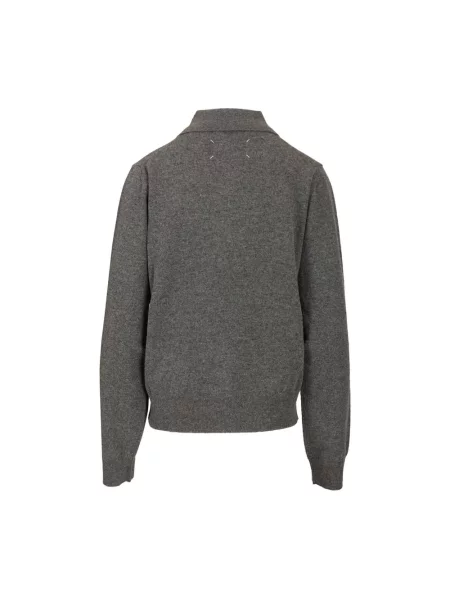 Koszulka polo Maison Margiela wełniana szara
