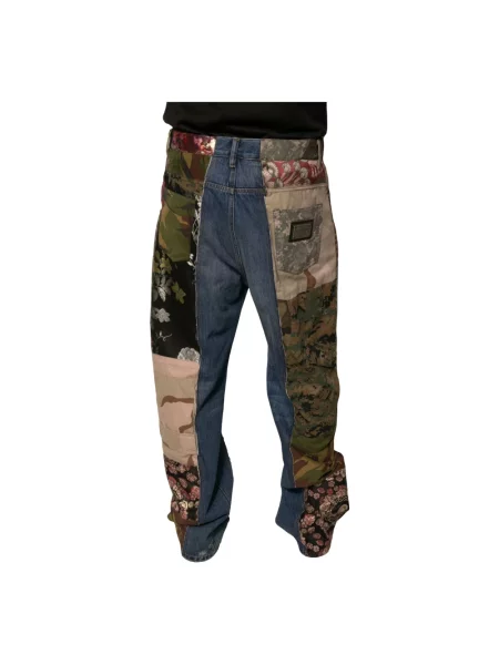 Jeansy straight leg Dolce And Gabbana niebieskie