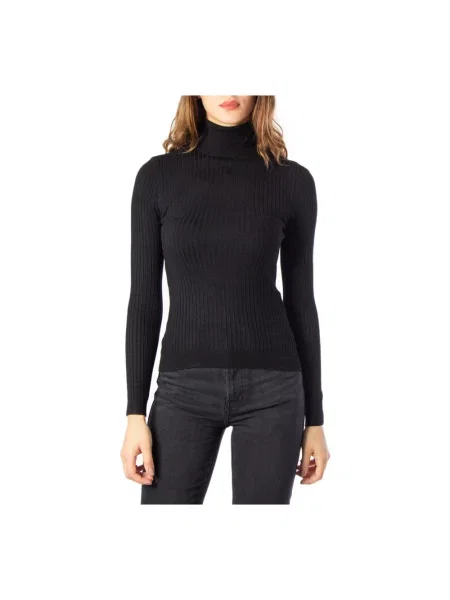 Golf o kroju slim fit z mieszanki model ‘KAROL’ Only czarny