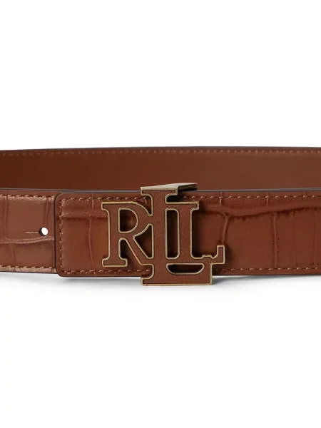 Кожаный ремень Lauren Ralph Lauren с ремешками двусторонний