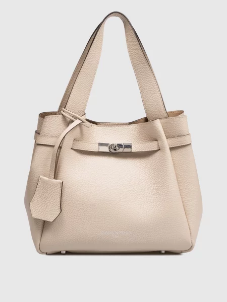 Кожаная сумка Gianni Notaro бежевая