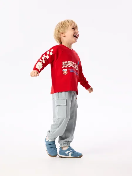 Reserved Kalhoty jogger cargo světle šedá