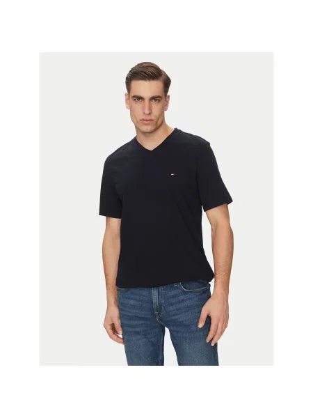 Tommy Hilfiger T-shirt Essential V-Neck Tee Tamnoplava plava