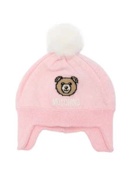 Czapka dziecięca Moschino różowa