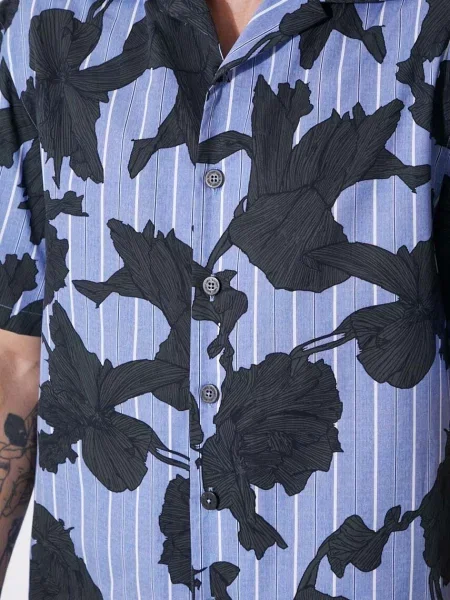 Сорочка Neil Barrett Boxy Bold Flowers Print Short Sleeve Shirt regular