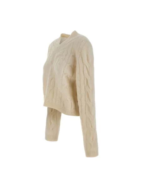 Sweter Laneus wełniany biały