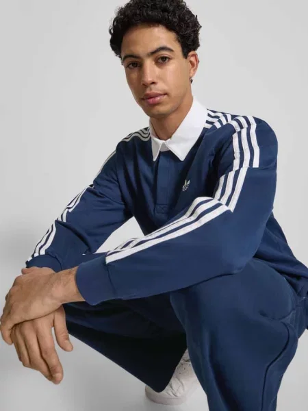Koszulka polo z naszywką z logo Adidas Originals granatowa