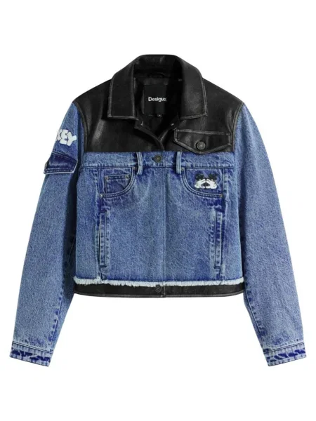 Desigual rifľová bunda s Mickey Mouse motívom modrá