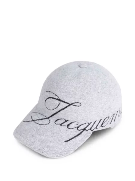 Șapcă Jacquemus cu autograf gri
