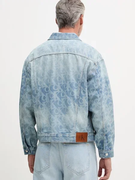 Calvin Klein Jeans kurtka przejściowa jeansowa niebieska