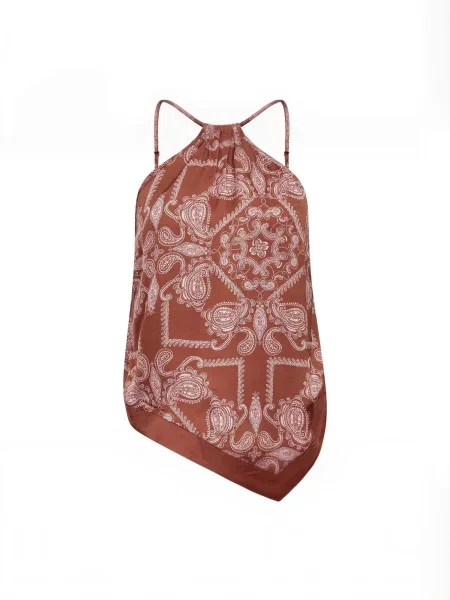 Co'couture Tricou BandieCC Asym nisipiu
