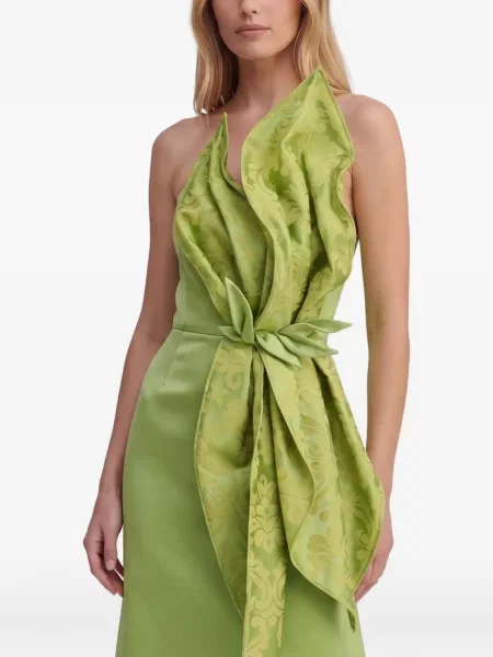 Rochie maxi Marco Gabrielli Atelier cu funde verde