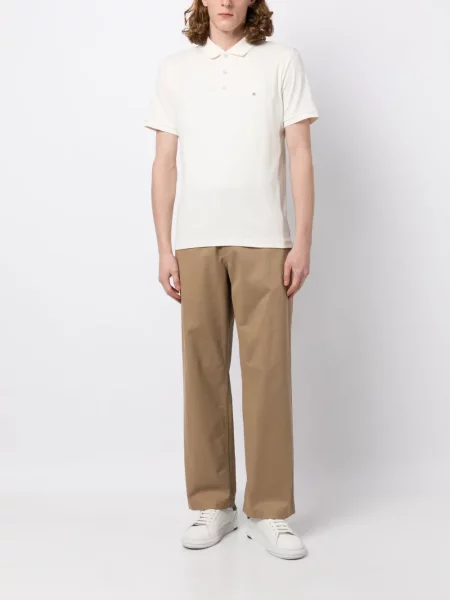 Siuvinėta polo marškinėliai Rag & Bone balta