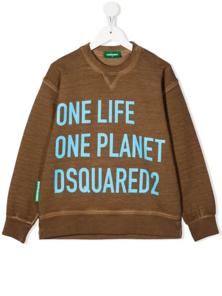 Bluza dziecięca Dsquared2 brązowa