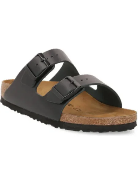 Birkenstock Bőr papucs Arizona fekete