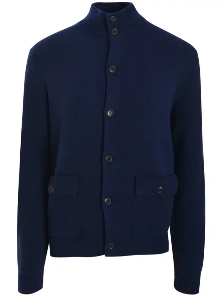 Жилетка Luciano Barbera със стояща яка синьо