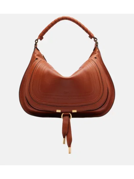 Geanta de piele Chloé Marcie din piele maro