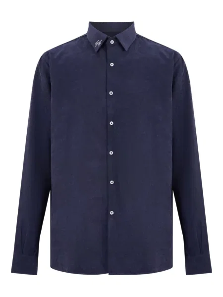 Košile Family First s výšivkou modrá