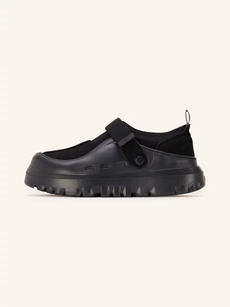 Ugg Klapki Mules Na Platformie Peakmod schwarz czarne