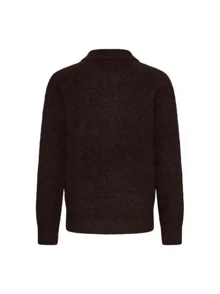 Dzianinowy sweter Kaffe brązowy